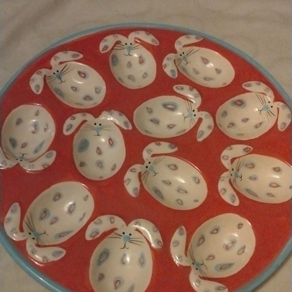 Nantucket Pottery Easter Bunny plate